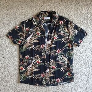 Tropical Black Floral Men's Shirt